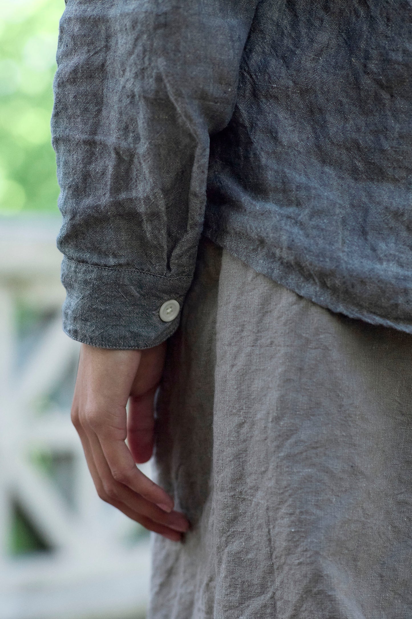 Tent Shirt in Speckled Linen