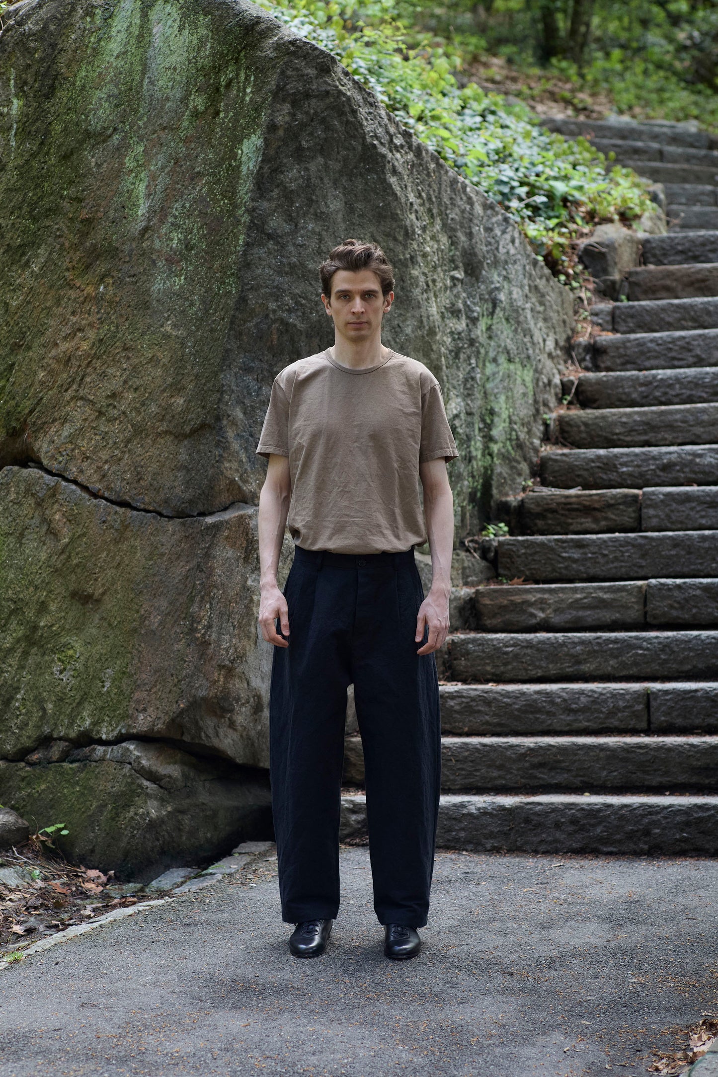 Dress Pants in Linen/Cotton Buff Cloth