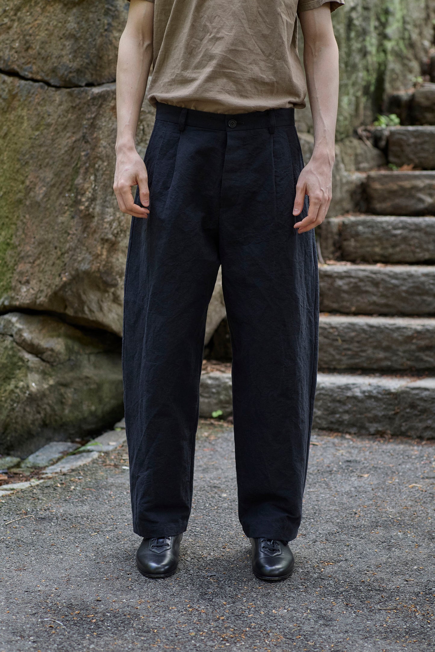 Dress Pants in Linen/Cotton Buff Cloth