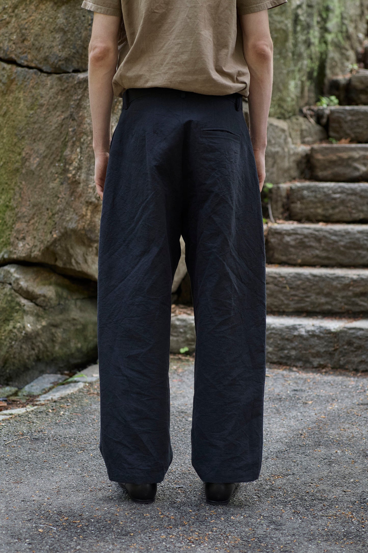 Dress Pants in Linen/Cotton Buff Cloth