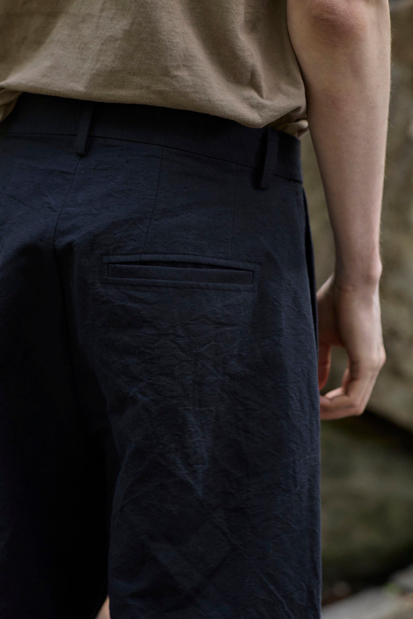 Dress Pants in Linen/Cotton Buff Cloth