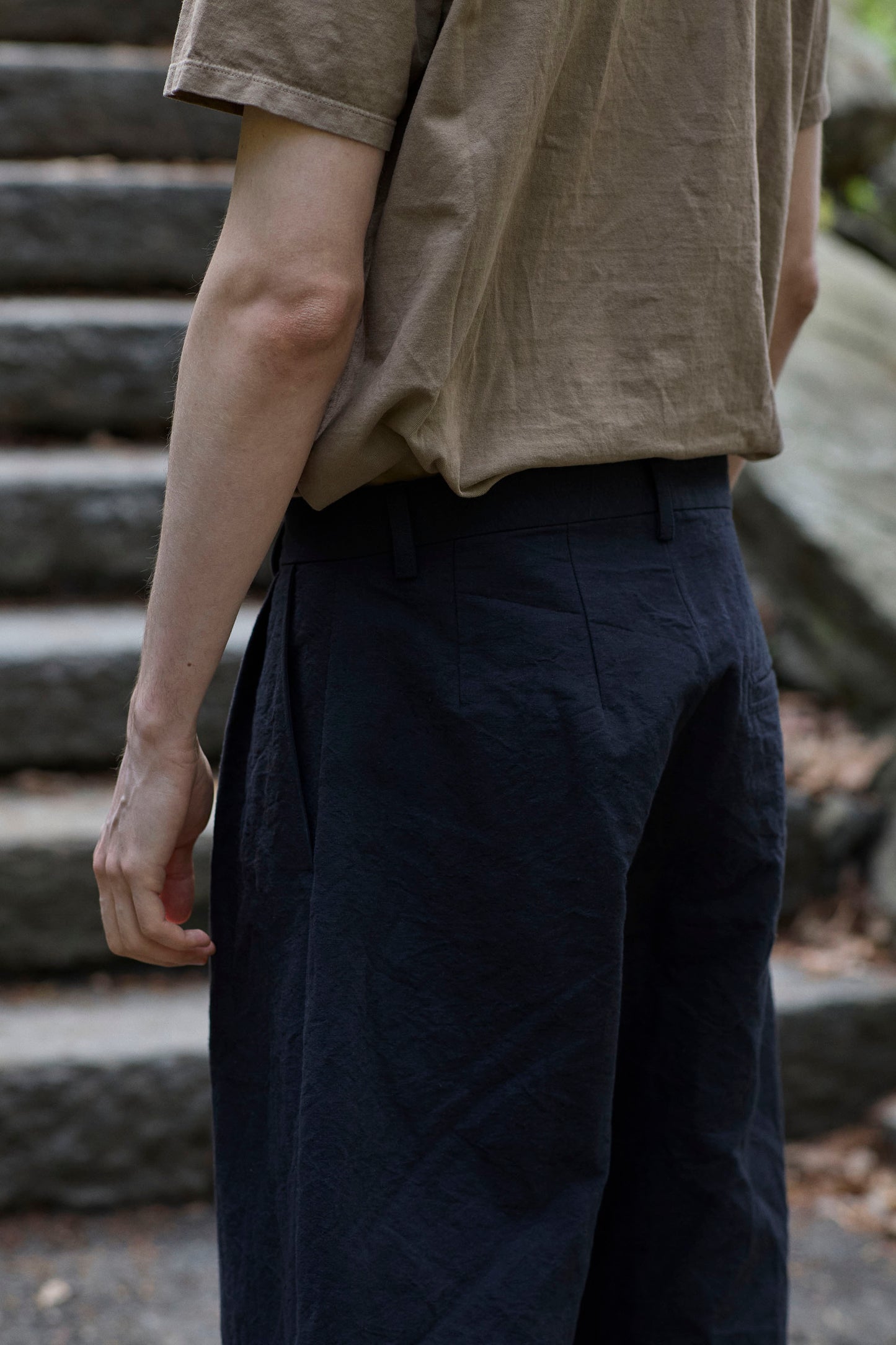 Dress Pants in Linen/Cotton Buff Cloth