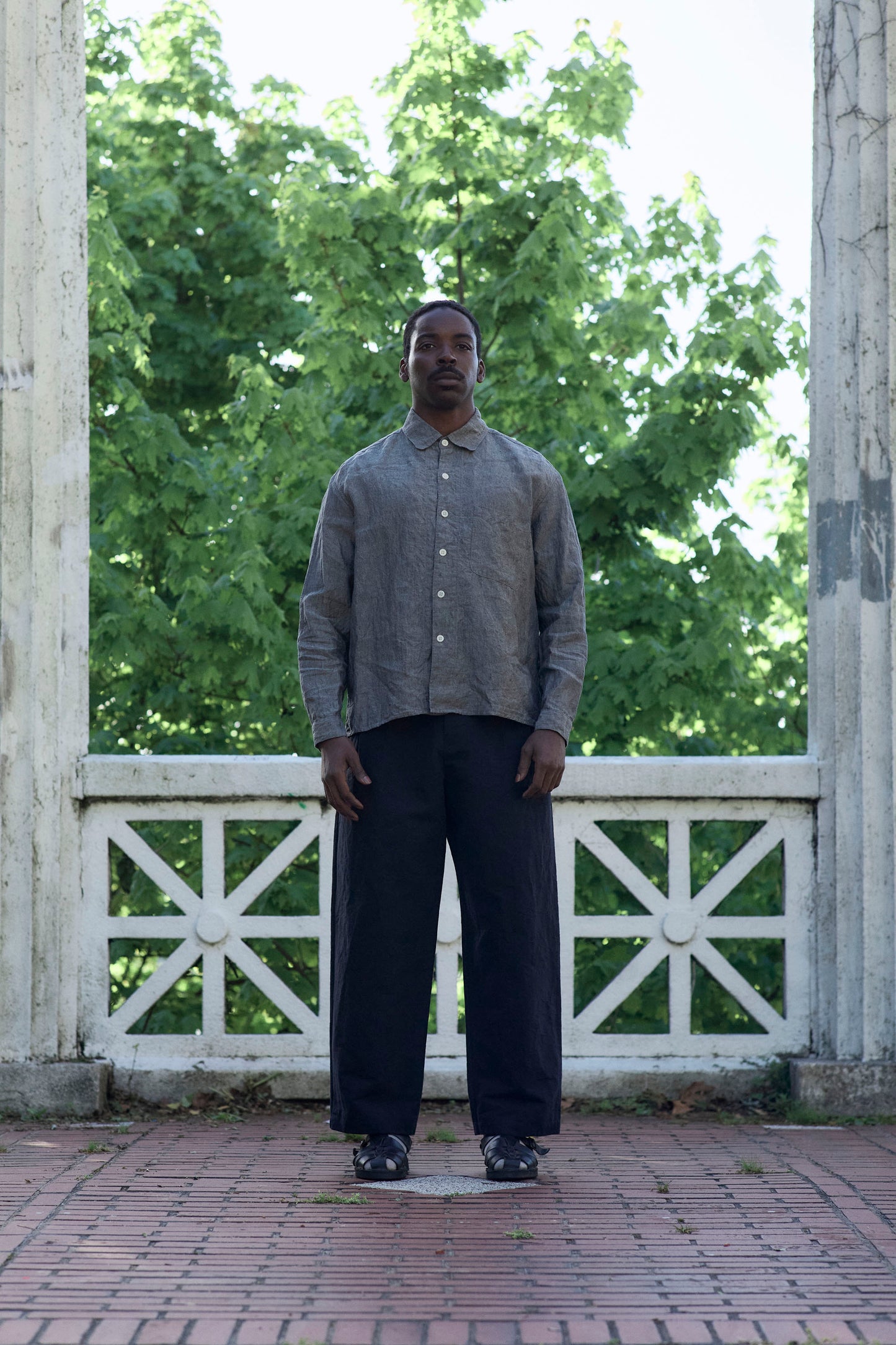 Tent Shirt in Speckled Linen