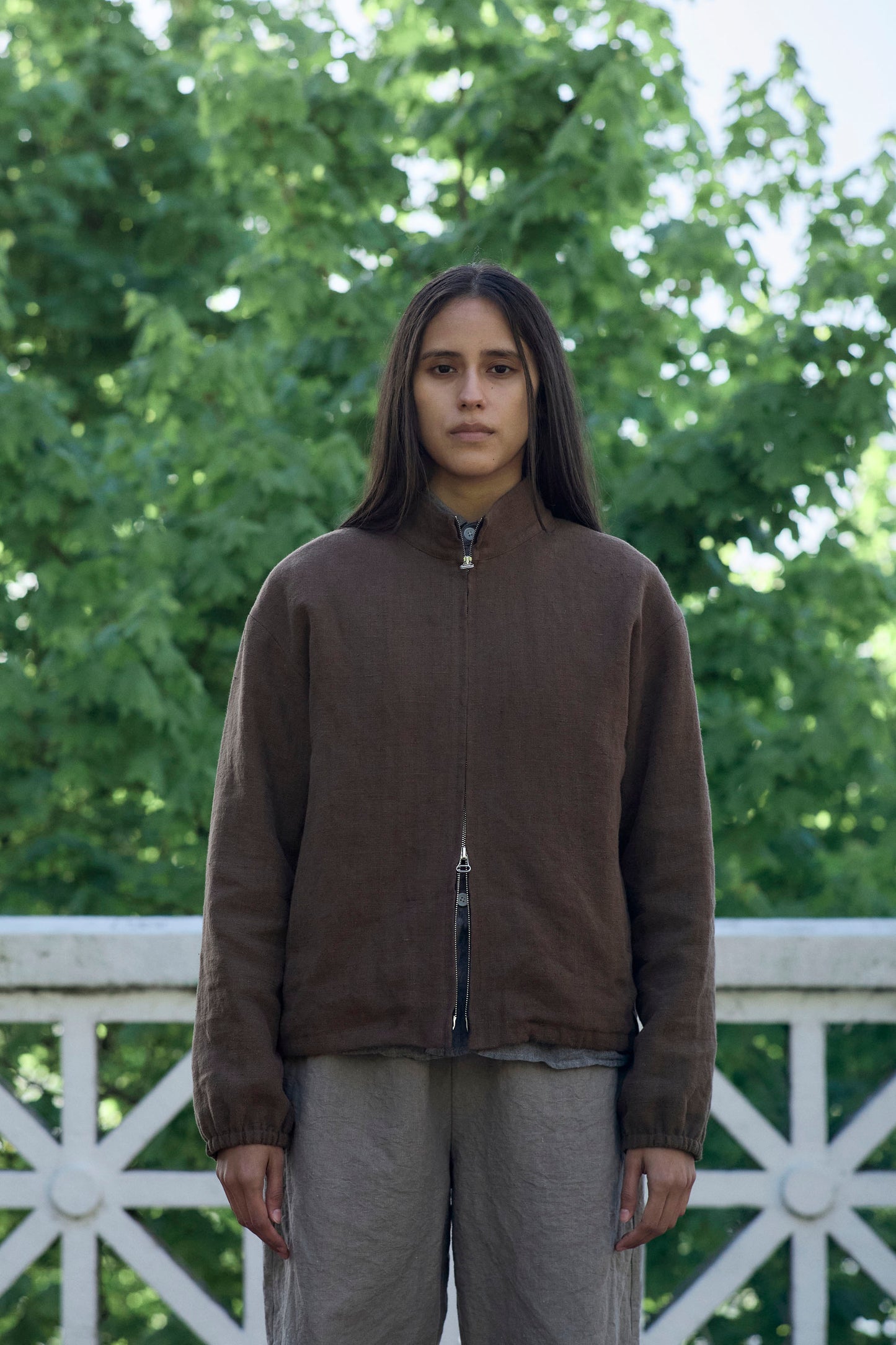 Slip Jacket in Slub Linen
