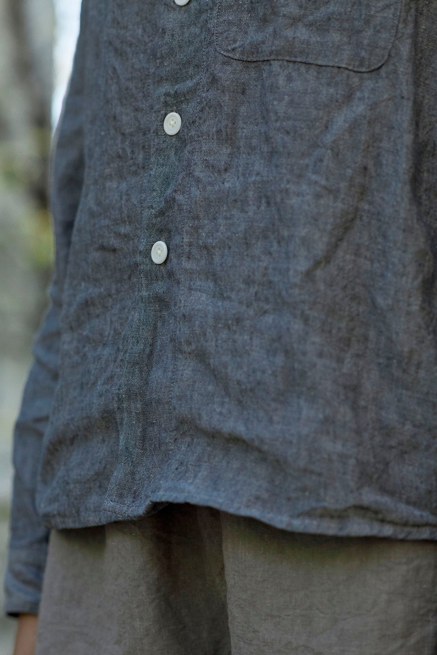 Tent Shirt in Speckled Linen