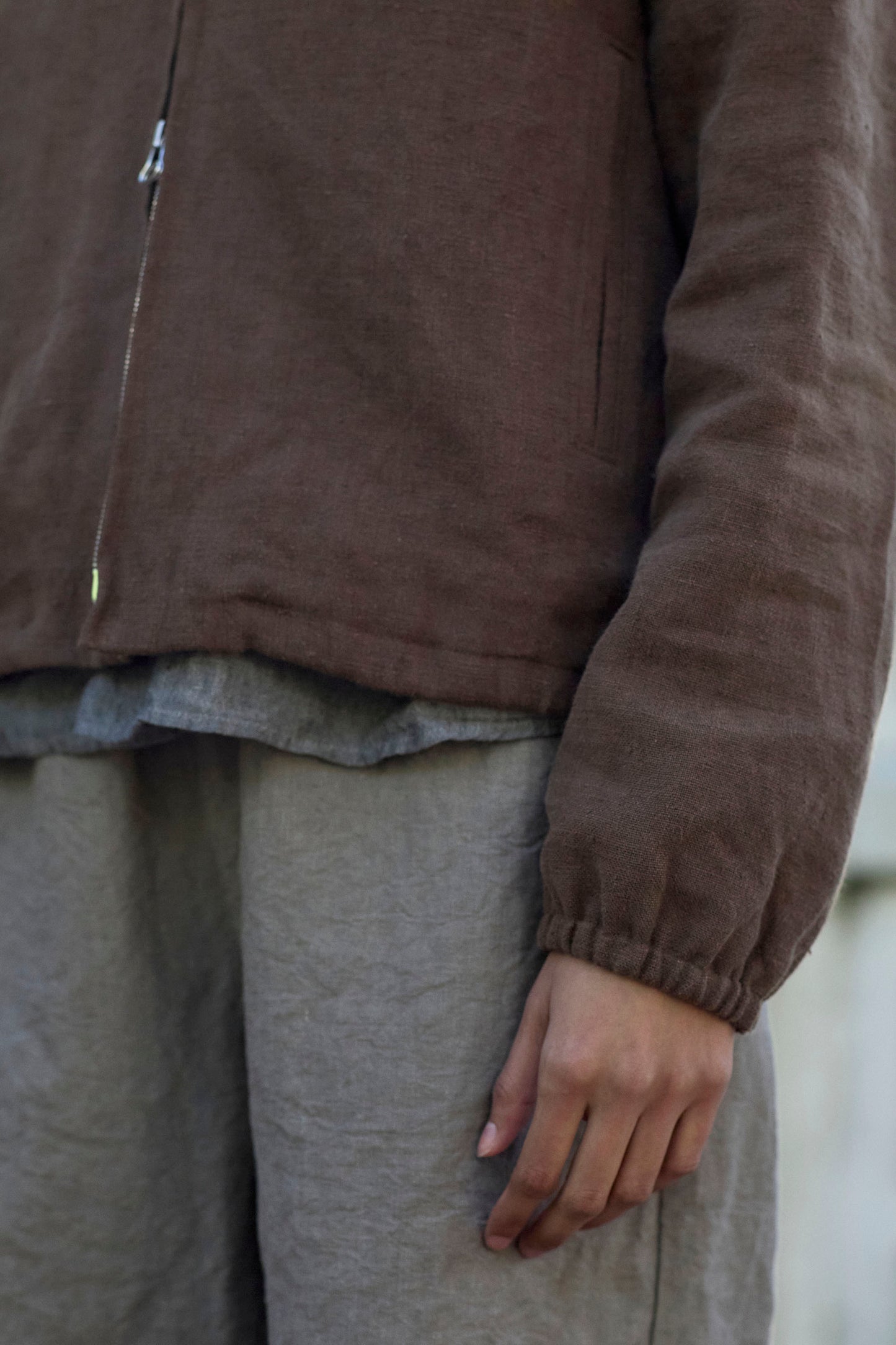 Slip Jacket in Slub Linen