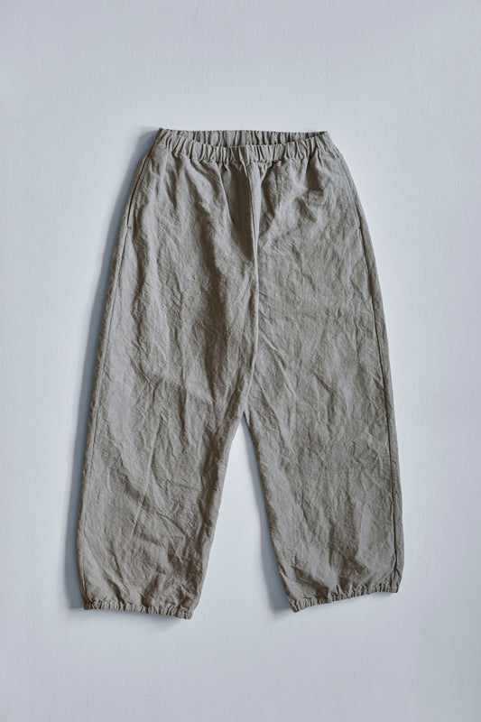 Gather Pants in Linen/Cotton Buff